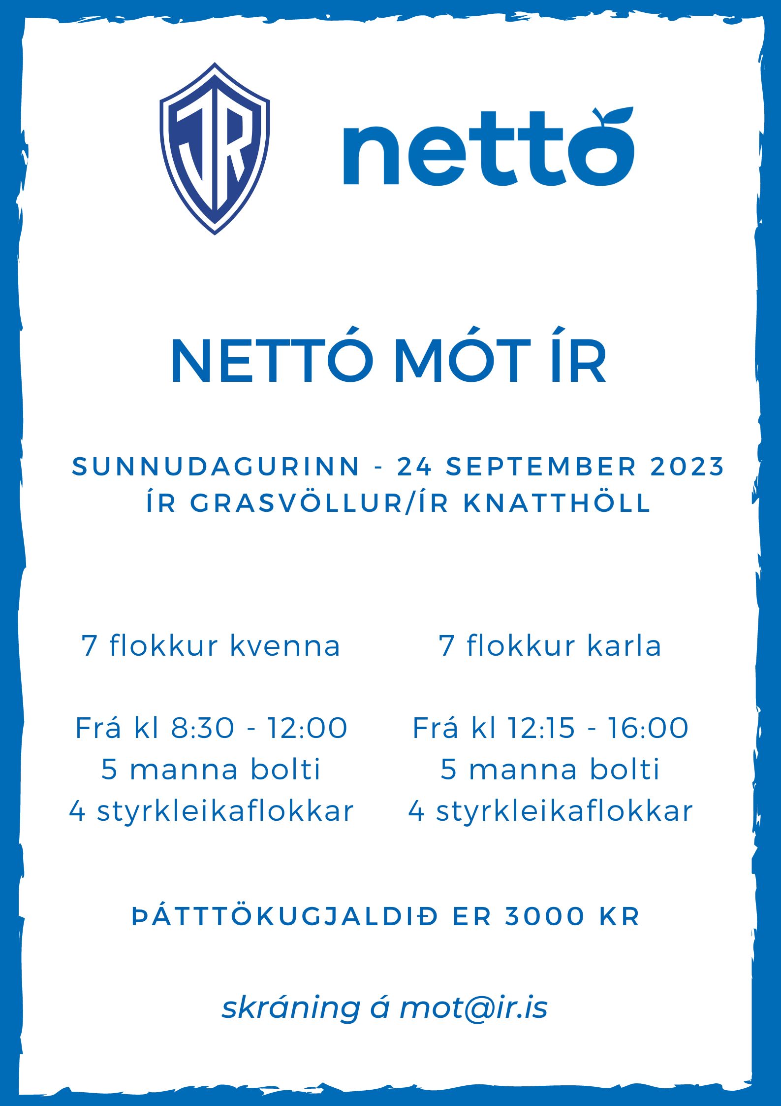 Nettó Mót ÍR 24. September graphic